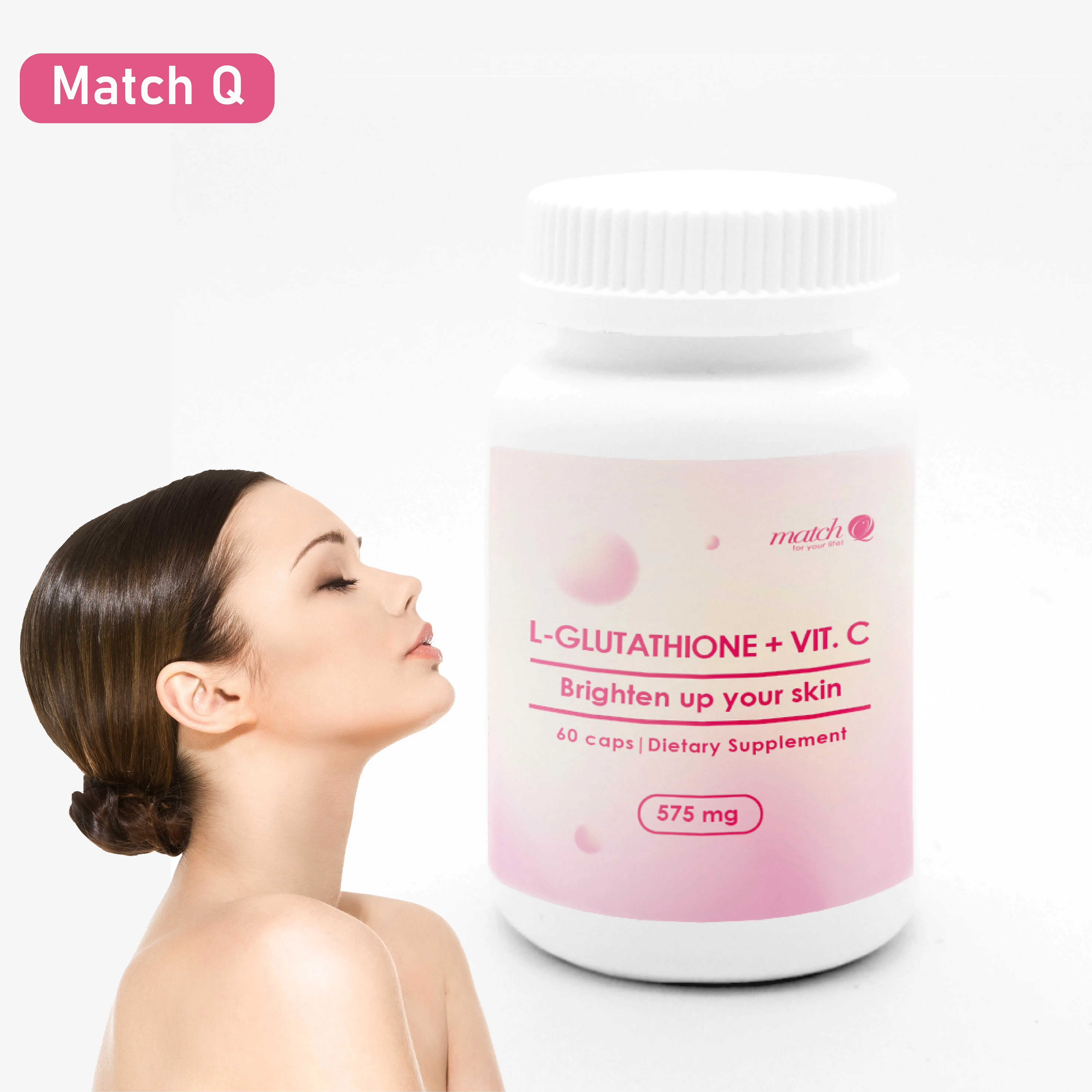 Match Q-cápsula blanqueadora, suplemento sanitario con glucat y vitamina c