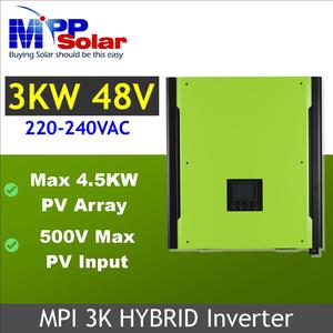 Inversor solar híbrido conectado a la red de 3000W con respaldo de batería 230Vac 48V Max PV Potencia de entrada 4.5KW Salida monofásica - Product Image 2