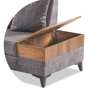 Lüks mobilya kalitesi çekin oturma odası mobilya L şekilli Elegance kanepe kumaş oturma odası - Product Image 2
