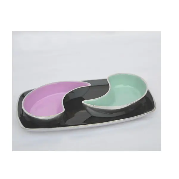 주방 용품 드라이 과일 서빙 그릇 3 색 팝콘 서빙 그릇 디닝 서빙 플래터 다목적 사용 그릇에 사용
