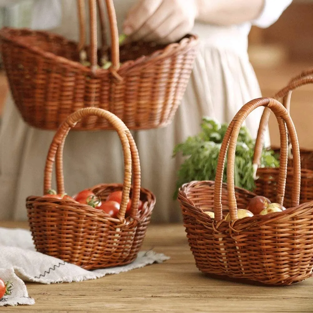 Grossiste en rotin fait main panier de cadeau de Noël