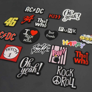 パンクロックヘビーバンド名札刺繍バイカーパッチ服アイアンバックステッカーアパレルアクセサリー - Product Image 1