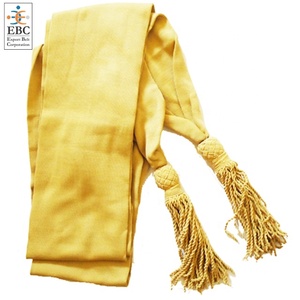 OEM US CIVIL OFFICERS UNIFORM <strong>SASH</strong> WITH TASSELS Customized Officer's Red Woven Silk <strong>Sash</strong> with Two Tassels Handmade - Product Image 2