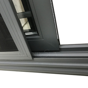 Modern Grill Design Aluminum <strong>Window</strong> Glass Sliding <strong>windows</strong> With Mosquito Net - Product Image 4