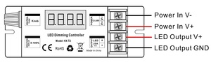 25A RF 2,4G PWM Регулируемый цифровой затемнения светодиодный дисплей беспроводной синхронизации управления Светодиодный диммер - Product Image 6