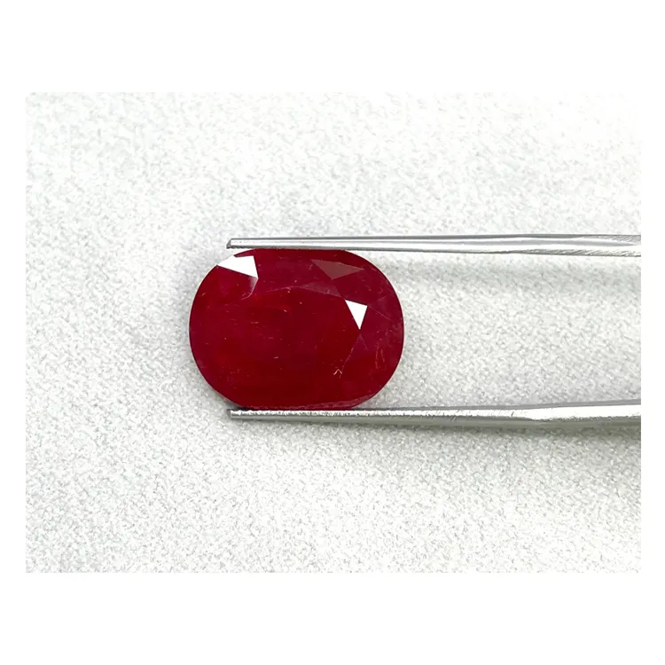 Tamanho do anel 100% cor natural oval forma ruby 10.37 carat peso solto pedra preciosa para jóias a preço razoável