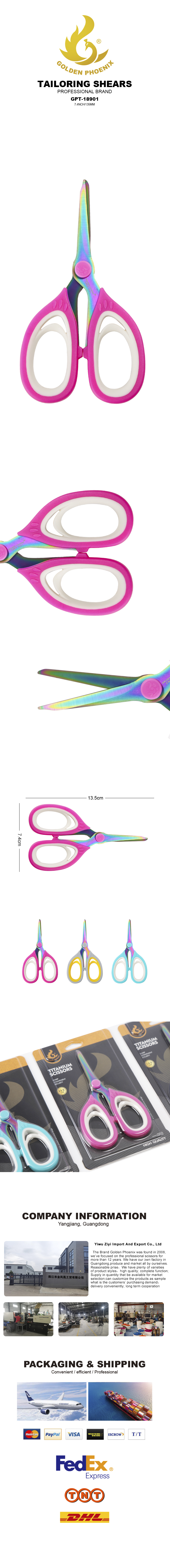 Hot sell stainless steel scissors clothing leather household items scissors for cheap