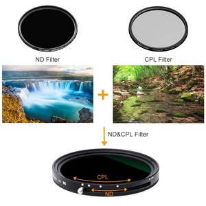 Filtro Polarizador Circular 2 en 1 CPL + ND2-32 52mm K & F Concept, función Nano, revestimiento, filtro de lente de densidad neutra - Product Image 2