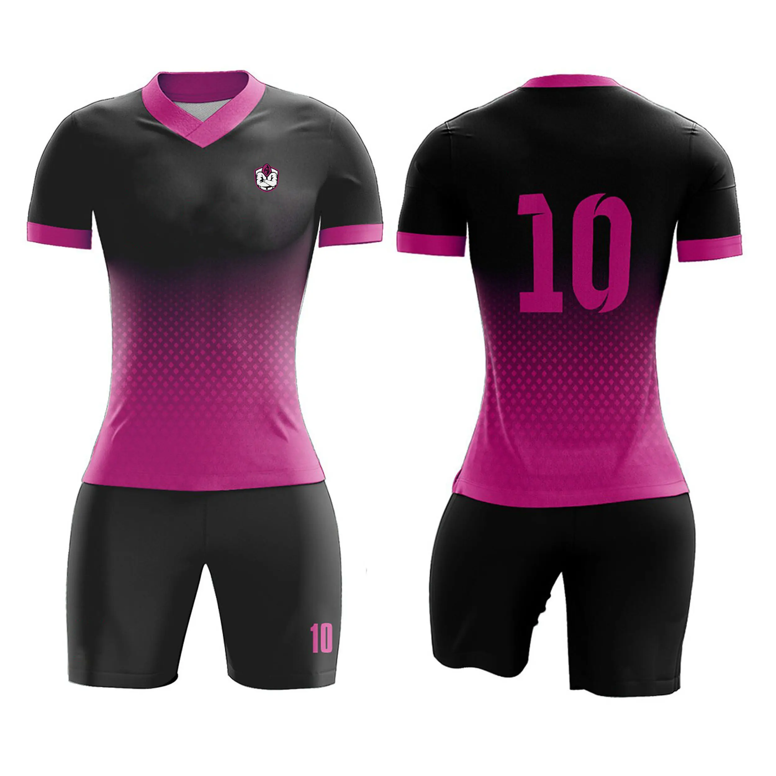 Uniforme de fútbol personalizado para niñas y mujeres, uniforme de fútbol barato