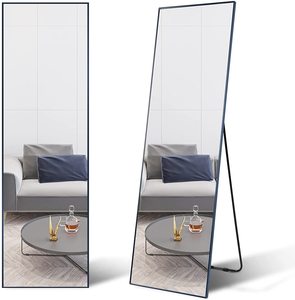 Espejo de aleación de aluminio para el hogar, espejo de pared largo y rectangular, ajustable - Product Image 1