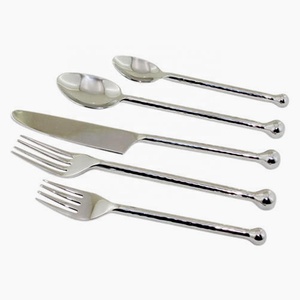 Stainless Steel Designer Plain <strong>Round</strong> Ball End Handle <strong>Flatware</strong> With Silver Mirror Polished Tableware Set - Product Image 1