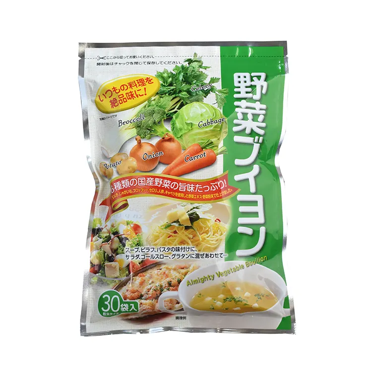 Kaldu Sayuran Bubuk Bouillon Umami Deshi Menggunakan 6 Jenis Sayuran (Tidak Ada Bumbu Kimia, VEGAN, Tidak Ada GMO) dari Jepang 4G * 30 Tas
