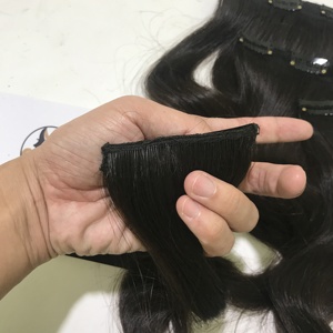 ขายส่ง100% บราซิลมนุษย์ Ins ชิ้นที่ดีที่สุดที่มีคุณภาพดีผ้าขยาย Hunam ผมคลิปเวอร์จินในส่วนขยายของผม - Product Image 4