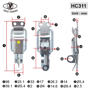 HC311 anahtar delikli yakıt deposu kapağı tipi kolay montaj geçiş mandalı kilit yayı manivelalı kelepçe çile geçiş mandalı için mutfak dolabı - Product Image 6