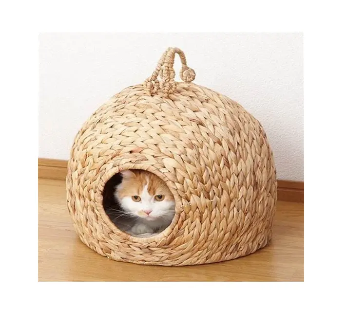 Dokuma hasır Seagrass Typha tavşan evi Hamster kafesi küçük hayvan yatak Pet yuva çiğnemek oyuncak saman Mat Gerbil