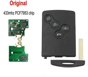 最高のオリジナル433MHZ PCF7953スマートリモートコントロールキーカードリモートフォブ4ボタンKoleosClio2009〜2014 Captur 2013〜2017 - Product Image 2