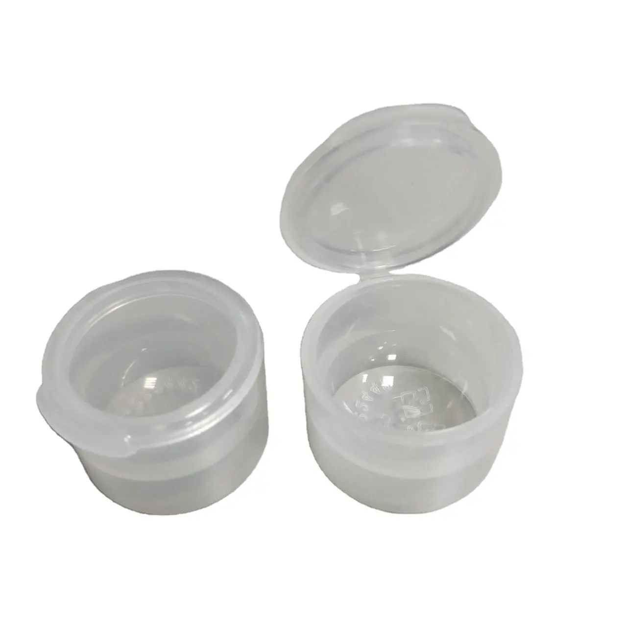 5ml PP claro frascos de plástico tampa articulada para amostras