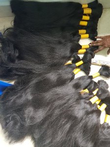 100% Virgin Indian <strong>Remy</strong> Hair Bulk Extensions Exclusively Single Drawn Temple Hair Available in Chennai