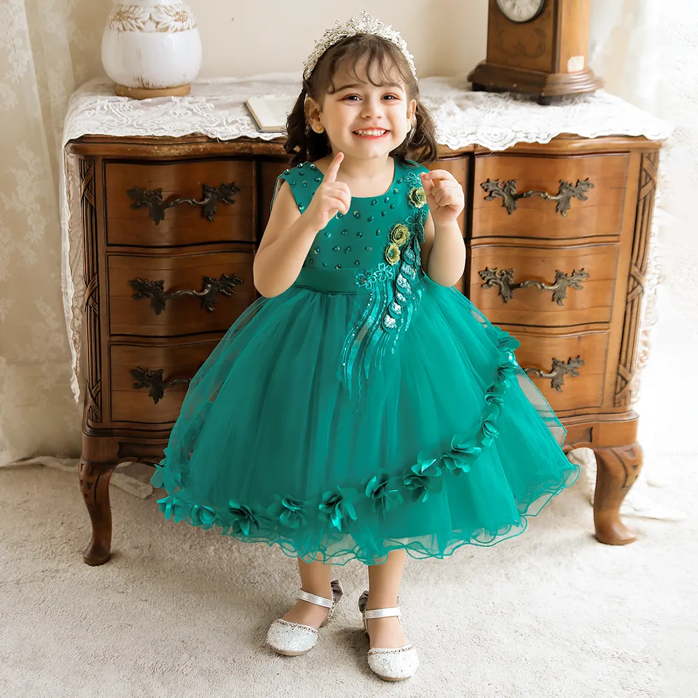 MQATZ zarif çocuk balo abiye bebek parti prenses elbise çocuk rop tasarım 1 yıl doğum günü