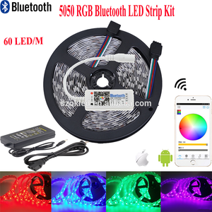 <strong>5050</strong> <strong>Rgb</strong> <strong>Led</strong> <strong>Led</strong> Strips 5M Kit With <strong>Led</strong> Controller and DC12V US EU Adapter <strong>Led</strong> Strip Kit - Product Image 4