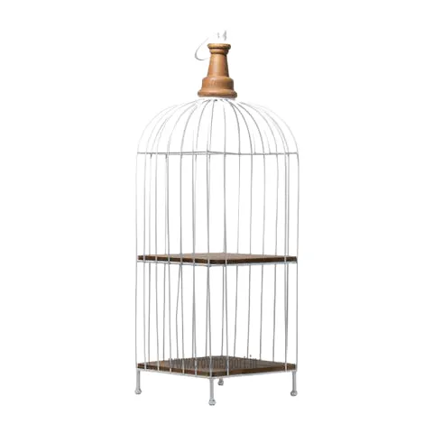 Cage à oiseaux indien Vintage en métal, 1 pièce, blanc et or, haute qualité faite à la main, prix exceptionnel en inde