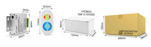 FUT040 Mi.Light 433MHz двойной белый CCT светодиодный контроллер затемнения для теплого белого и прохладного белого света светодиодные полосы, DC12V-24V - Product Image 6