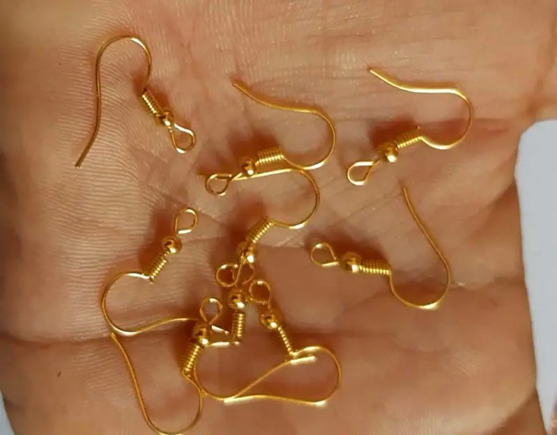 Fil d'oreille en laiton plaqué or de la meilleure qualité pour la fabrication de bijoux