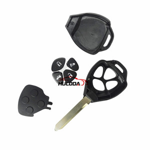 For Toyota 3 + 1ボタンリモコンキーブランクと赤パニックTOY47とブレードとロゴ - Product Image 2