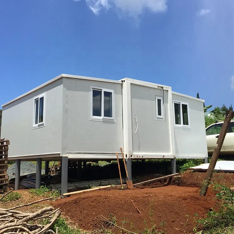 Casa container prefabbricata pieghevole 40 piedi villa casa portatile sud africa in vendita