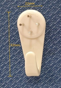 50mm Nylon nhựa tường khung ảnh móc áo móc với móng tay cho phòng khách tầng duy nhất - Product Image 4