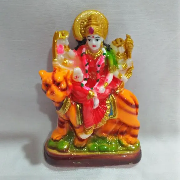 섬유 여신 Durga 우상 Murti 코끼리 종교 동상 Pooja Puja Murti 힌두교 신