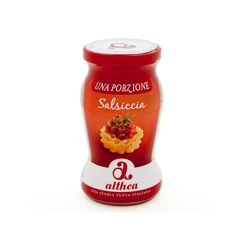 最高品質のイタリアンアルテアトマト & ソーセージパスタソース (特別な瓶入り) 12x120g輸出用の塩を添加していません
