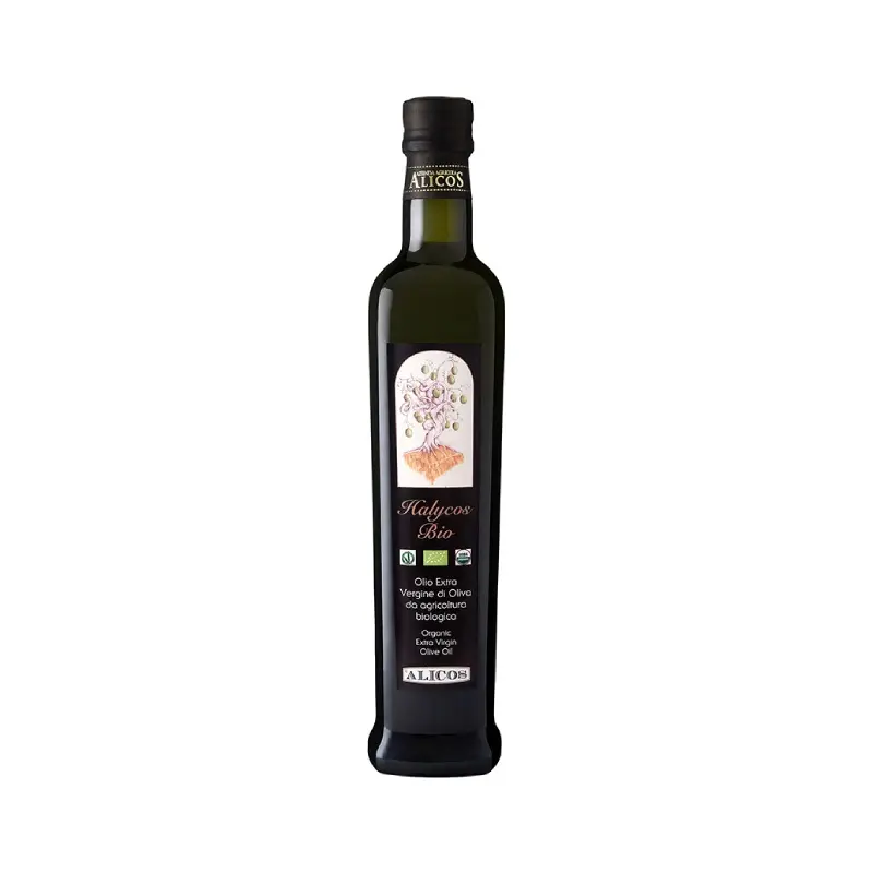Made in Italy 0.50 l glass bottle organic golden yellow 100% Natural extra virgin olive oil for seasoning