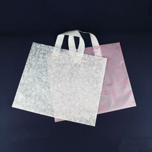 Hot Item Transparent and Environmentally Friendly Take Out Bag Printed LDPE/HDPE <strong>Soft</strong> <strong>Loop</strong> <strong>Handle</strong> Shopping Bag Made by HANPAK JSC - Product Image 4
