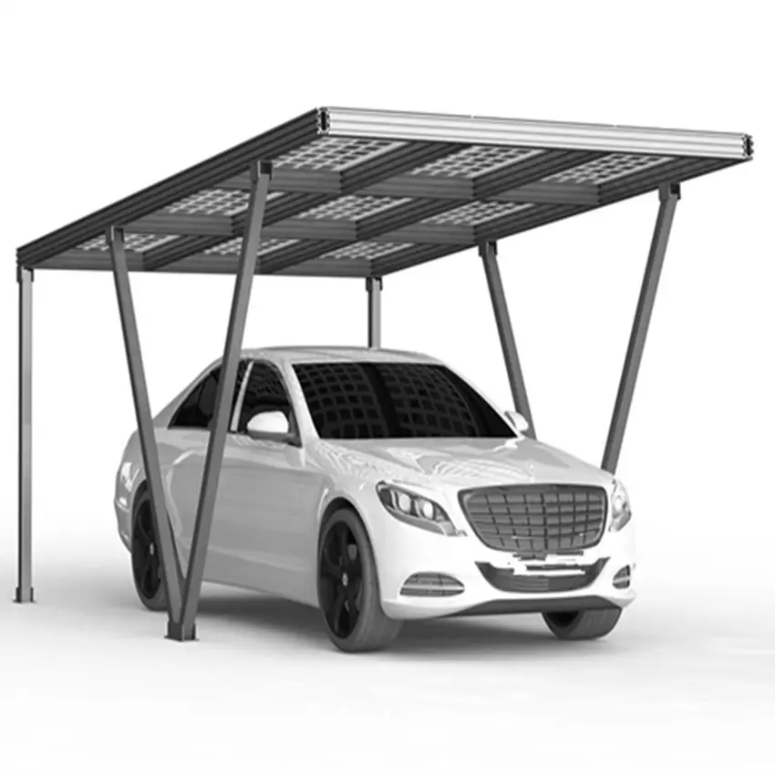 Estructura de instalación de montaje de Panel Solar cochera Solar con marco de aluminio