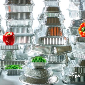 Al Bayader Square Rectangular Aluminum Foil Container PET PP Plastic Pan Plate Cup for Food Packaging <strong>from</strong> <strong>Dubai</strong> - Product Image 1