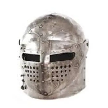 Capacete visored de barbuta de aço | medieval cavaleiro colecionável fantasia de halloween festa fantasia crusader chh0012