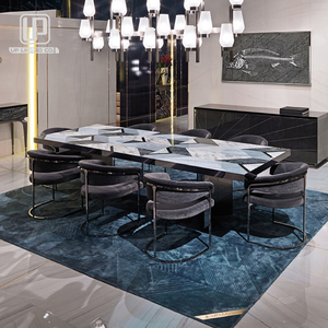 Italian Antique Dining <strong>Table</strong> <strong>Set</strong> <strong>3</strong> Typle Mable Top <strong>Table</strong> Design Rectangle 2 Meters Dining <strong>Table</strong> <strong>Set</strong> - Product Image 1