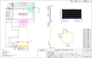 COG 128*64 Monochrom Weiß MPU/SPI/I2C Punktmatrix-Bildschirm mit Treiber-IC SH1106G - Product Image 5