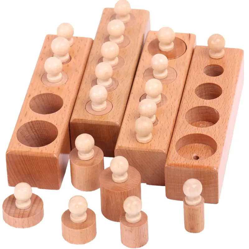 Montessori Wooden Cylinder Socket Family Pack Early Learning Education Toy for montessori kindergarten