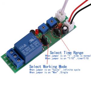 タイマーリレー遅延モジュール調整可能なサイクルタイマー時間オン/オフスイッチリレーボード電気タイミングリレーコントローラーDC5V 12V 24V - Product Image 3