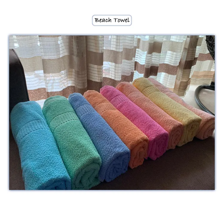 Wide Range of Durable Quality Material 80% Cotton Face Towel Bath Towel Beach Towel