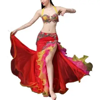 Fantasias de dança do ventre para mulheres, de alta qualidade, preço, feito na índia, profissional, fantasia, vestido de treinamento