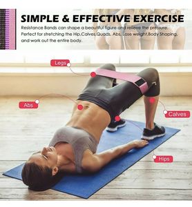 Conjunto de bandas de resistencia de círculo de gimnasio antideslizante altamente elástico Popular belleza trasero pierna cadera herramienta de ejercicio en cuclillas bandas de bucle de Fitness - Product Image 2