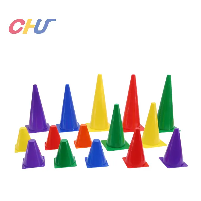 6 "/9"/12 "/15"/18 "H PE plástico Training Cones para esportes cones de tráfego Indoor Outdoor Sports