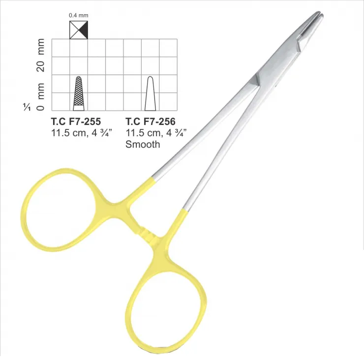 Porte-aiguilles professionnel Micro Derf, pinces TC en acier inoxydable avec poignée en or