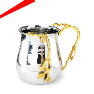 <strong>Judaism</strong> Washing Mug Eco Friendly Ritual Washing Mug 5&quot; Jewish Hand Wash Mug with Two Handle Brass - Product Image 3