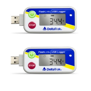 DELTATRAK-Sensor de temperatura interno y humedad, registrador de datos de alta precisión, LCD grande, modelo 20248, FlashLink, USB, reutilizable - Product Image 3