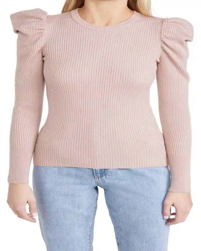 Jersey de punto de manga larga para mujer, jersey de cuello alto personalizado, ropa informal para chica y mujer, OEM, 2020
