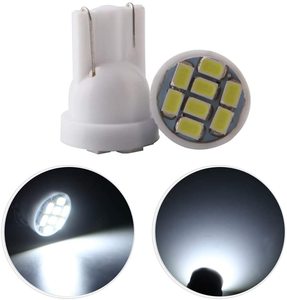 8SMD หลอดไฟ LED T10 194 168 W5W #555 3020 LED สำหรับ Pinball LED 6V สีขาว PA